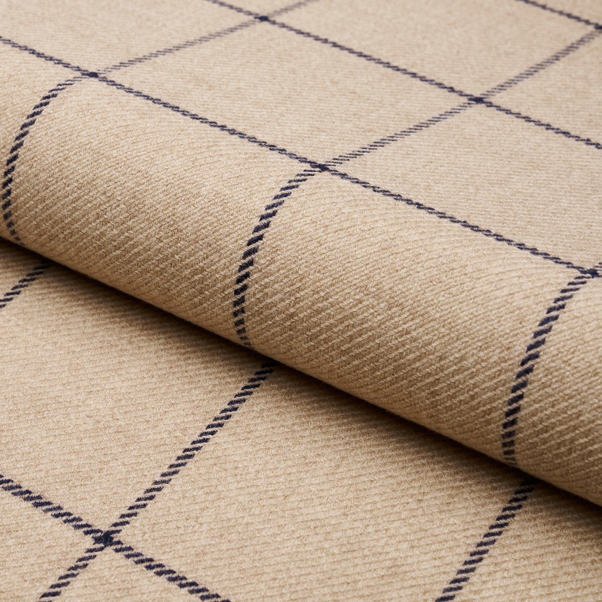 Bancroft Wool Plaid Ivory Fabrics Schumacher